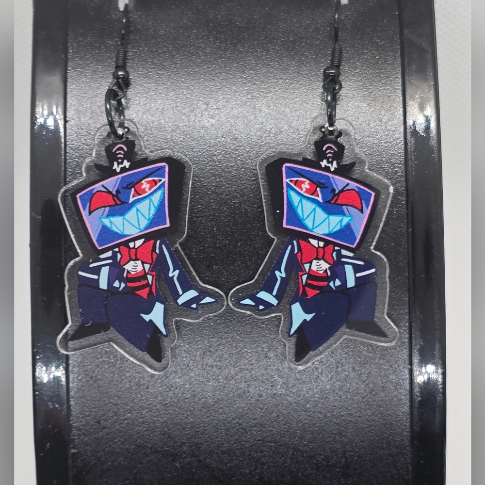 VOX - Hazbin Hotel Inspired Dangle Earrings! Handmade! Hypo-Allergenic